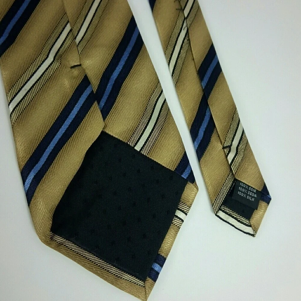 Croft & Barrow Gold Blue Neck Tie 4x66.5
